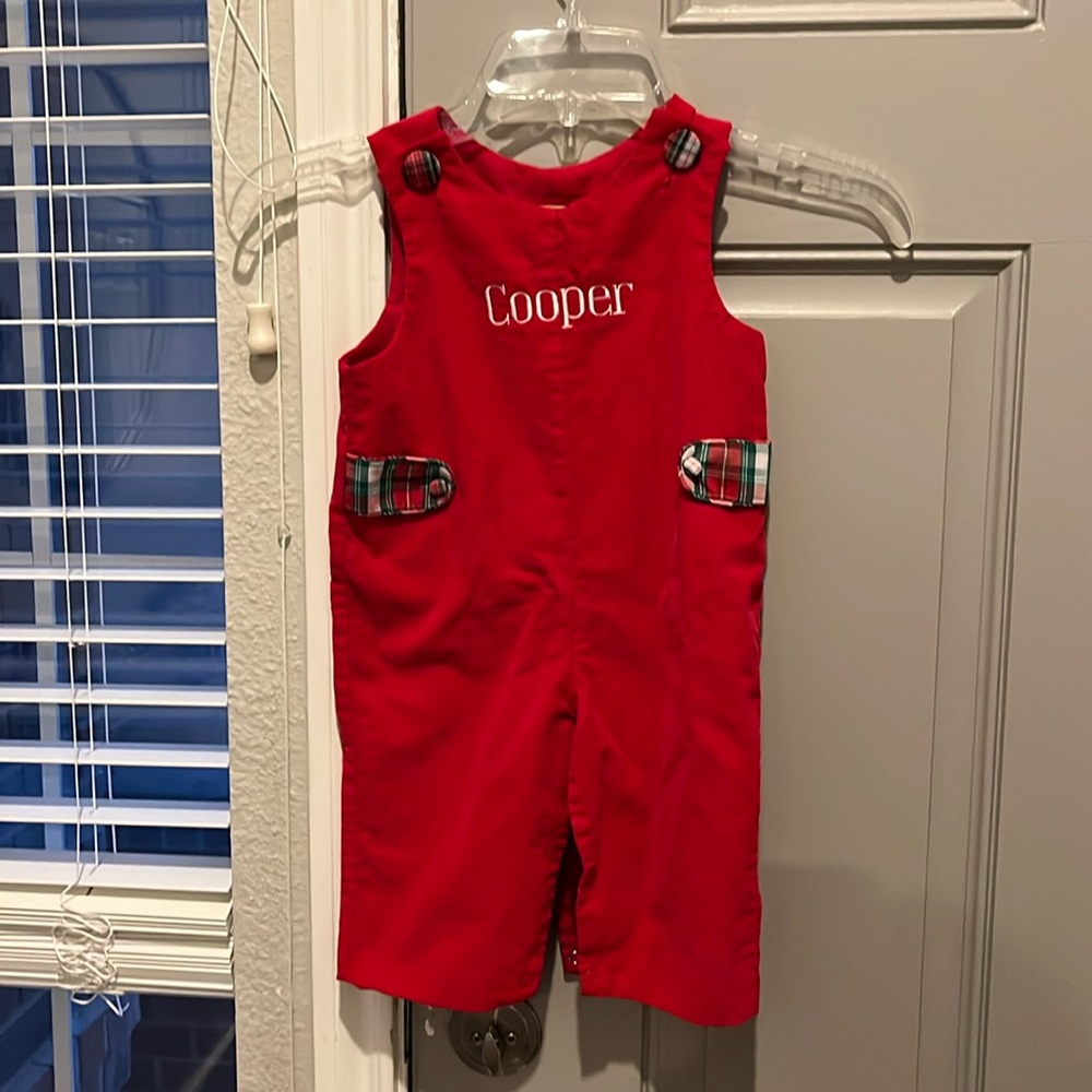 Cooper Monogrammed Christmas Corduroy Longall